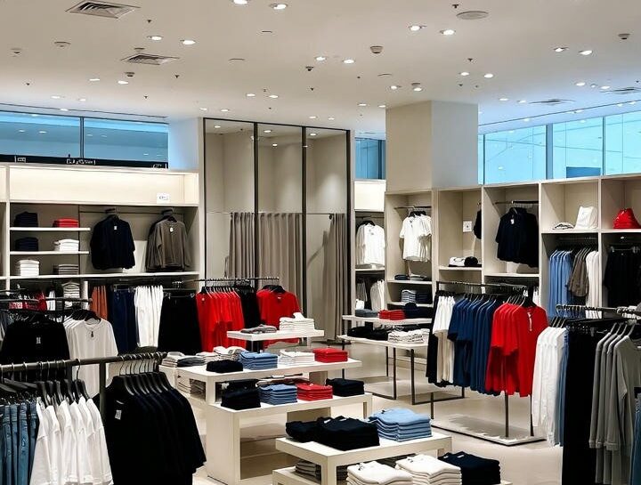 Interior de loja da Uniqlo no estilo japonês minimalista – por que a marca desistiu do Brasil em 2025