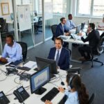 Equipe de atendimento ao cliente em empresa brasileira usando IA agêntica para aumentar eficiência e reduzir custos operacionais