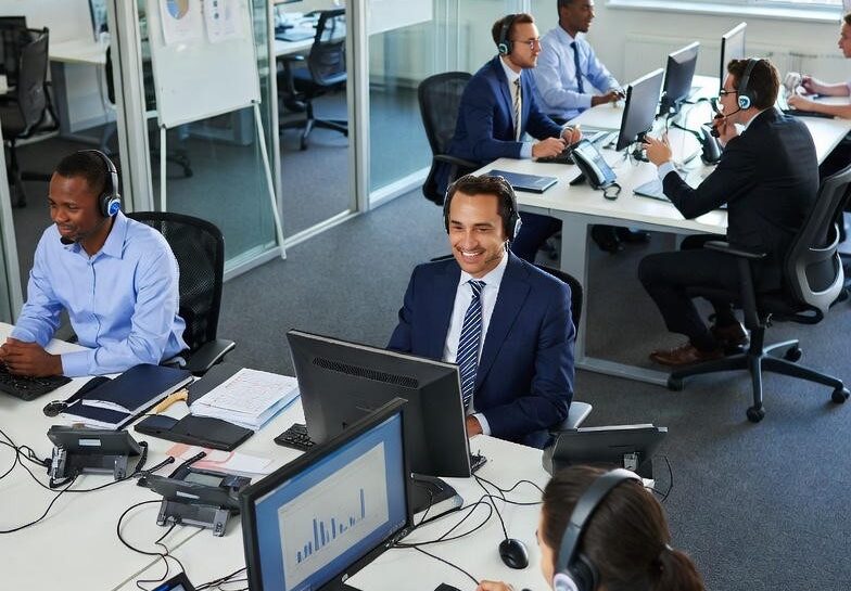 Equipe de atendimento ao cliente em empresa brasileira usando IA agêntica para aumentar eficiência e reduzir custos operacionais