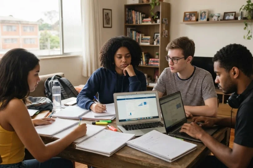 Estudantes brasileiros conferem informações do Enem 2026 em computador antes das provas